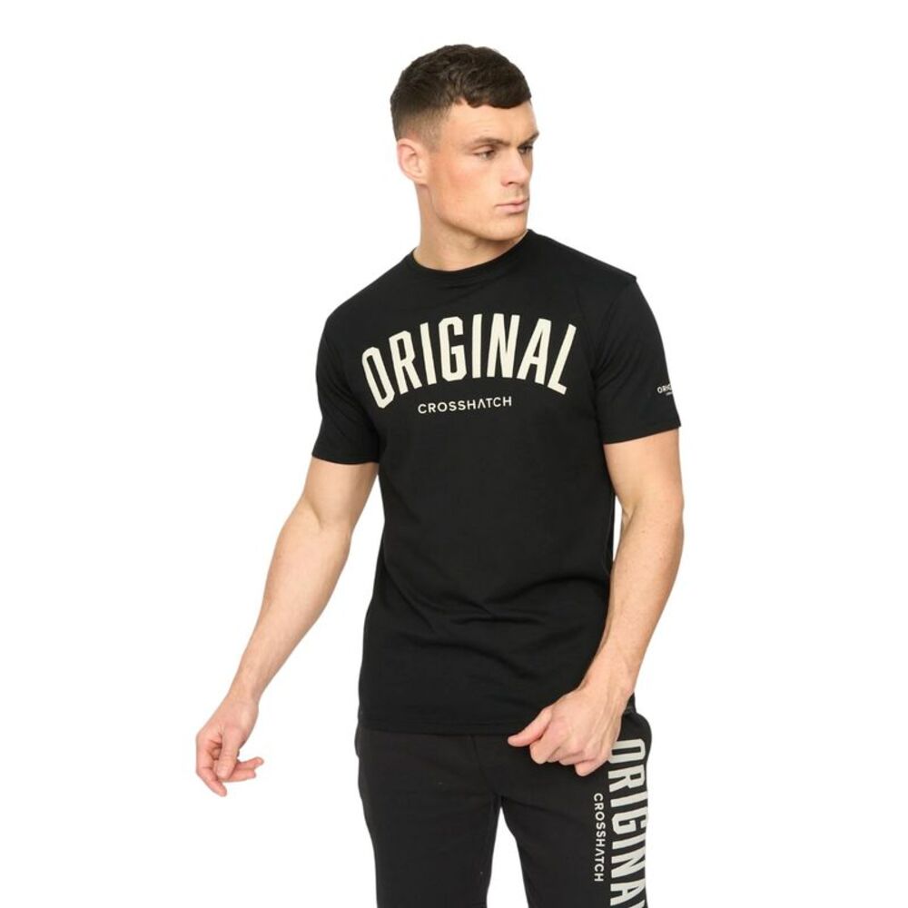 Crosshatch Mens Kensby T-Shirt / Black
